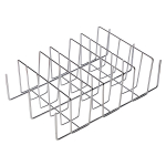 Rib and vegetable holder for barbecues