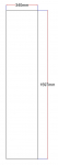 Du&scaron;ikabiini sirge k&uuml;lgklaas 340x1597 muster 3.25.