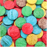 V&auml;rvilised kookosp&auml;hkli koore ringid (250g)