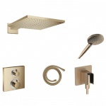 S&uuml;vistatud termostaadiga du&scaron;ikomplekt 5 &uuml;hes HANSGROHE Raindance E 300, harjatud pronks, 26238140+15714140+26889140+28272140+26531340