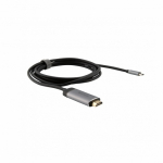 Verbatim 49144 USB-C to HDMI 4K adapter, USB 3.1 GEN 1, HDMI 4K (60Hz), 1.5 m kaabel, hall/must
