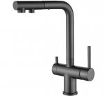 Valamu segisti v&auml;ljat&otilde;mmatava vooliku ja filtreeritud vee &uuml;hendusega Helika Akvaduo Plus 2683, PVD T