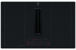 Sisseehitatud induktsioonpliit koos integreeritud &otilde;hupuhastiga Electrolux 600 serija, SaphirMatt, Bridge, Hob2Hood, KCC84450CZ, 80 cm