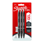 "Sharpie S-GEL" pastapliiats, must, blisterpakend, 3 tk.