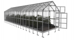 Kasvuhoone KLASIKA House 2,35 x 9,17 m (28,48 m&sup2;), 6 mm