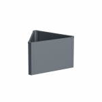 Metallist istutuskast HATIS, 71.5 x 61.5 x 45 cm, antratsiit