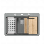 Valamu koos jaoturi, puitplaadi ja &auml;ravoolutoruga Quadron MARC 110 FM, HQM7650U5_FM_BS, kivihall