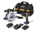 Akuga juhtmeta t&ouml;&ouml;riistakomplekt Grunder CD-B0A18+CS-L1118, 18 V, 2 Ah/4 Ah