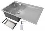 Roostevabast terasest valamu D6845H SATIN parem sifooniga