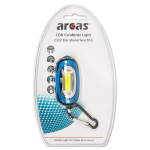Mini-taskulamp karabiiniga, COB LED + 2xCR2032, ARCAS