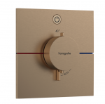 Peidetud termostaatsegisti Hansgrohe ShowerSelect Comfort E, 15571140, harjatud pronks