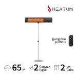 Vabaltseisev infrapunasoojendi Heatum H2000R URBAN must &uuml;he jalaga alusel