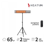 Vabalt seisev infrapunakiirgur Heatum H2000R URBAN SILVER koos statiiviga