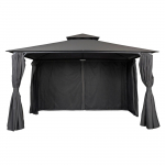V&auml;ligazebo, 4 &times; 3 m, s&auml;&auml;sev&otilde;rguga, tumehall