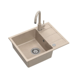 Graniitvalamu Quadron Pure Plus STQ5844BE_3623500_BE fikseeritud segistiga, liivakarva