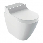 Sisseehitatud WC, AquaClean Tuma Comfort WC kaas loputusfunktsiooniga, harjatud roostevabast terasest kate, Geberit 146.310.FW.1