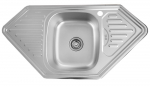 Roostevabast terasest valamu D9550P DEKOR sifooniga