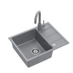Graniitvalamu Quadron Pure Plus STQ5844SZ_3623500_GR fikseeritud segistiga, hall