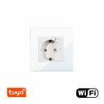 &Uuml;hekordne WiFi pistikupesa klaasraamiga Feelspot, valge