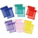 12 v&auml;rvilise organza koti komplekt