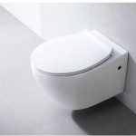 Seinale paigaldatav WC-pott Estoril, &auml;&auml;reta, Soft Close prill-lauaga, Bathco