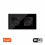 Kahene WiFi pistikupesa klaasraamiga Feelspot, must