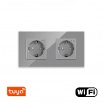 Kahekordne WiFi pistikupesa klaasraamiga Feelspot, hall