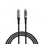 Verbatim 31849 s&uuml;nkroonimis- ja laadimiskaabel USB-C&ndash;USB-C 240W 40Gbps 120 cm, v&otilde;imsusn&auml;idik, hall/must