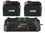 Aku ja laadija komplekt Parkside 12V xTeam, PDSLG 12 A2 ( 4,5 A ) + 2 vnt. 2Ah PERFORMANCE xTeam 20V, PAPS 2012 A1, 80001152