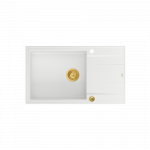 Sisseehitatud valamu Quadron EVAN 136 XL, HCQE58650U1_PVDG1_P2O, valge