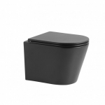 Must seinale riputatav WC Antequera Soft Close istmega, Bathco