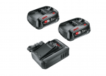 Komplekt Bosch 1600A031T5, 18V (2x 2,5 Ah akut + AL 18V-44 laadija)