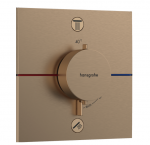 Peidetud termostaatsegisti Hansgrohe ShowerSelect Comfort E, poleeritud pronks