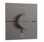 Peidetud termostaatsegisti Hansgrohe ShowerSelect Comfort E, 15572340, harjatud must kroom