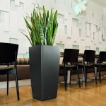 LECHUZA Cubico 40 Charcoal Metallic