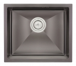 Roostevabast terasest valamu D5843HT BLACK sifooniga 1.0 mm