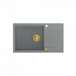 Sisseehitatud valamu Quadron EVAN 136 XL, HCQE58650U5_PVDG1_P2O, h&otilde;bedane kivi