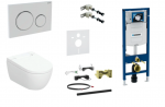 Peidetud raam, seinale riputatav WC, loputusnuppude komplekt Geberit AquaClean Alba Premium, 111.300.00.5+111.815.00.1+115.882.KJ.1+146.350.01.1+116.098.00.6