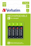 Verbatim 49514 Laetavad patareid NiMH AAA HR03 950mAh (4 tk pakis)