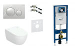Peidetud raam, seinale riputatav WC, loputusnuppude komplekt Geberit AquaClean Alba Comfort, 111.300.00.5+111.815.00.1+115.882.KH.1+146.350.01.1