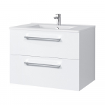 Vannitoa kapp kraanikausiga Riva SA 700-3, Valged, kroomitud k&auml;epidemed