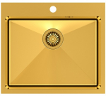 Valamu kvadron RUSSEL 110 HB7910PVDBSG1, 550x480x200 kuld (ruumis&auml;&auml;stliku sifooniga)