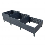 GPPS modulaarne t&otilde;stetud voodi KLASIKA Woodlook (trepid), antratsiitv&auml;rv (hall)