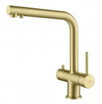 Valamusegisti Blue Water CRYSTAL, &uuml;hendusega filtreeritud ja mineraliseeritud vee jaoks, antiikne messingv&auml;rvi