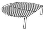 Roostevabast terasest k&uuml;psetusrest Kamado Medium/Maximum E-21/23.5 BBQ
