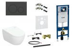 Peidetud raam, seinale riputatav WC, loputusnuppude komplekt Geberit AquaClean Alba Premium, 111.300.00.5+111.815.00.1+115.882.16.1+146.350.01.1+116.098.00.6