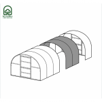 Kaarkasvuhoone KLASIKA TUBE 2-meetrine pikendus, 6 mm kate (ilma esi- ja tagaosata), 300200TP46