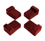 Grilli jalad Kamado Bono Royal Red FEETRR, 4 tk., Minimo, Media, Grande, Limited