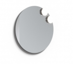 &Uuml;mmargune peegel lambiga Raguvos Baldai ECO ROUND 2 SOLAR, 60 cm, 1023300