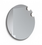 &Uuml;mmargune peegel lambiga Raguvos Baldai ECO ROUND 2 SOLAR, 80 cm, 1023500